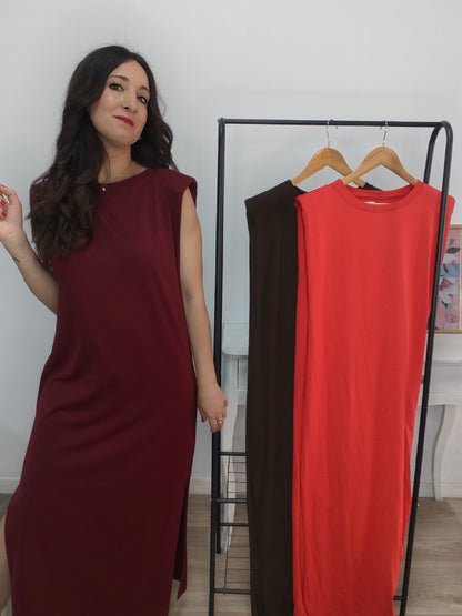 Vestido Hombreras Elegance