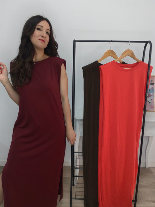 Vestido Hombreras Elegance
