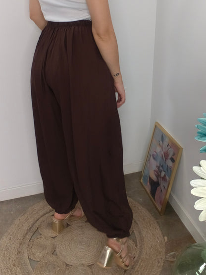 Pantalón Bombacho Chocolate