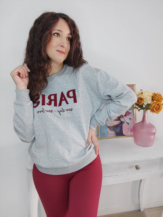 Sudadera Paris bordada