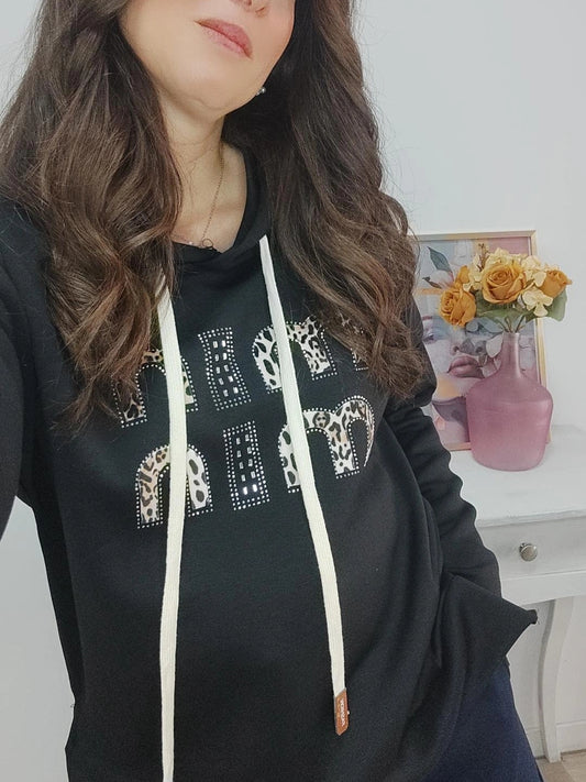Sudadera min min negra