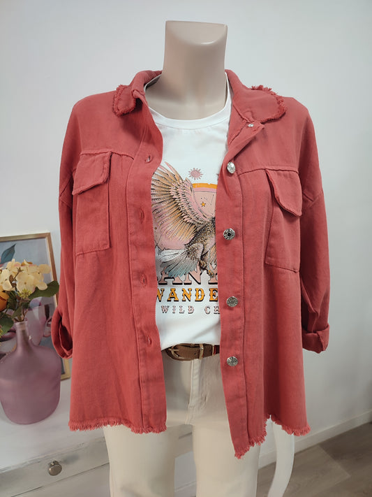 Sobrecamisa Melody coral