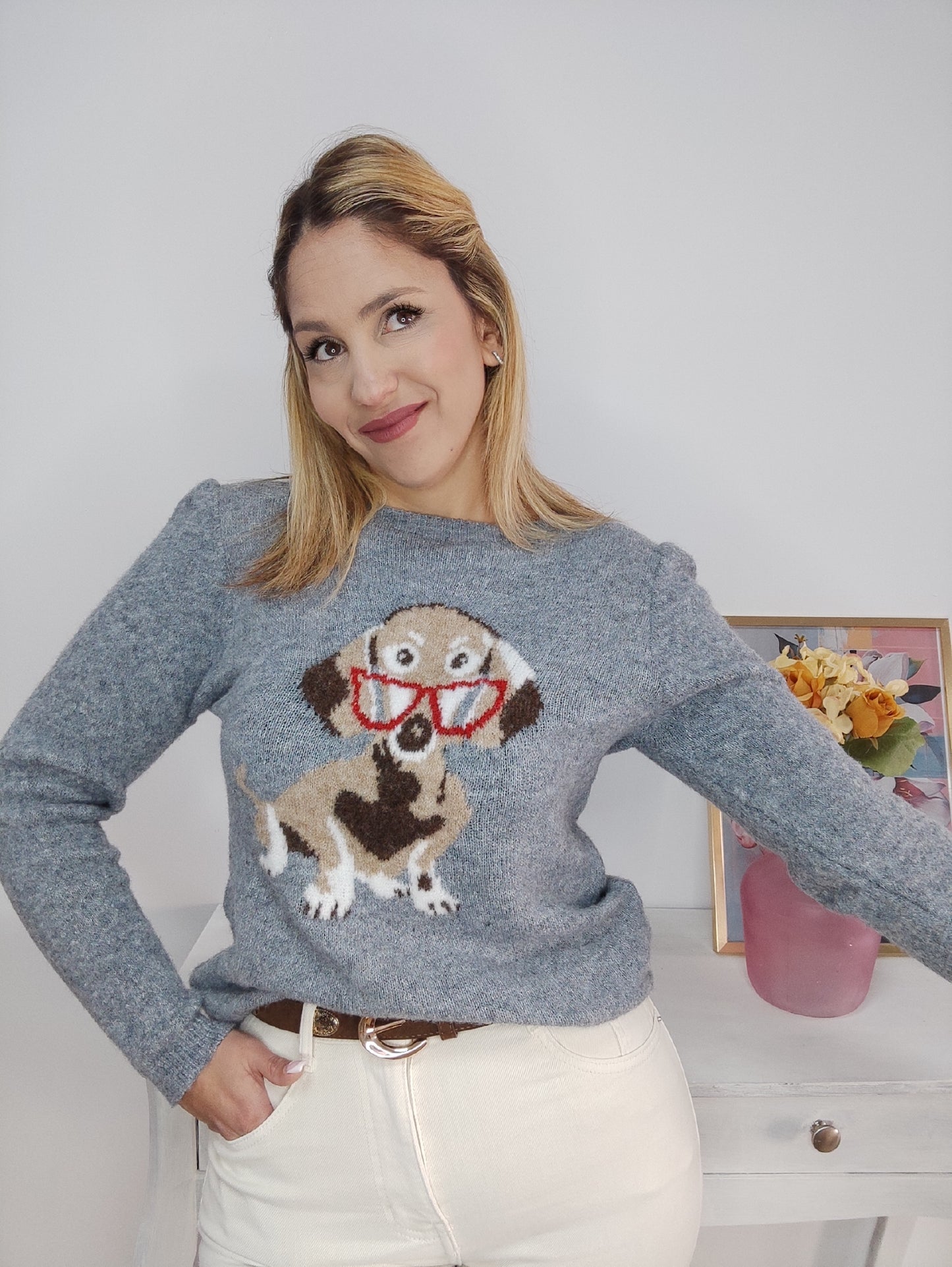 Jersey perrito chic gris