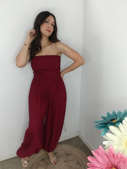 Mono Bombacho Burdeos