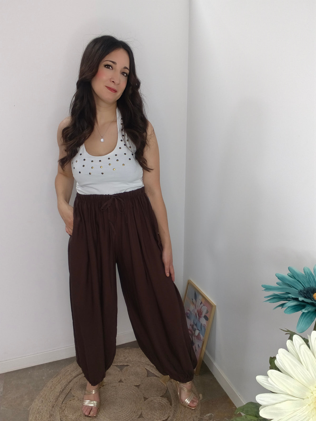 Pantalón Bombacho Chocolate