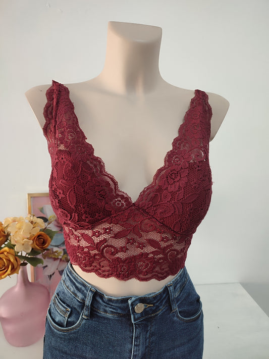 Bralette burdeos