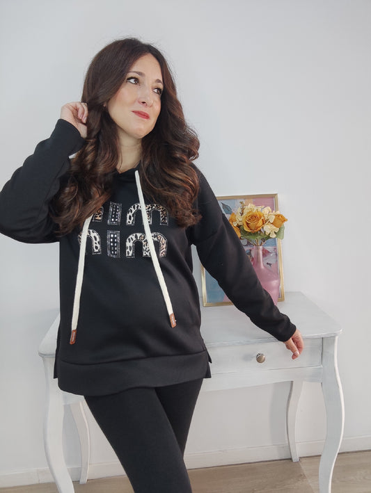 Sudadera min min negra