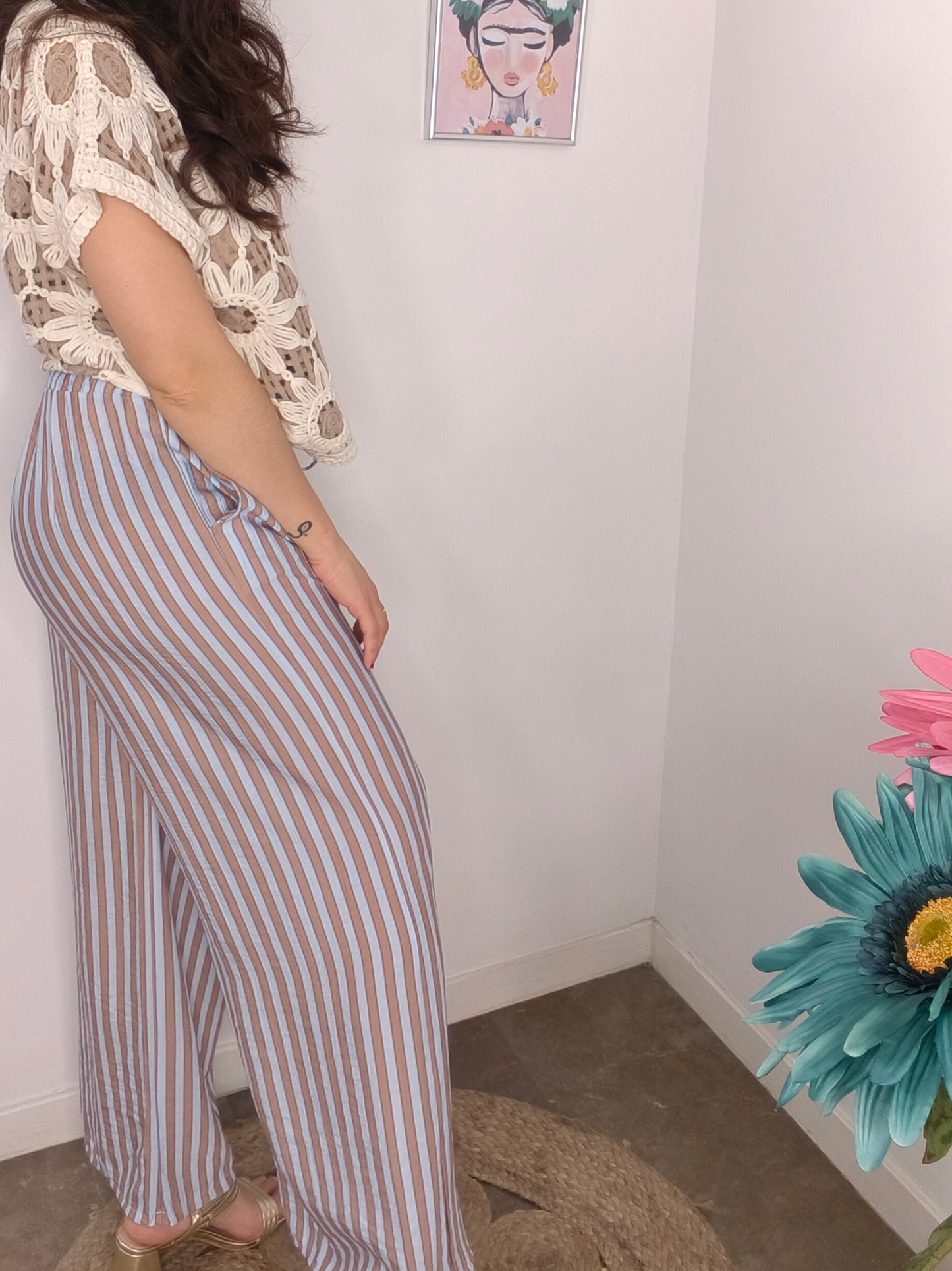 Pantalón Rayas Palazzo