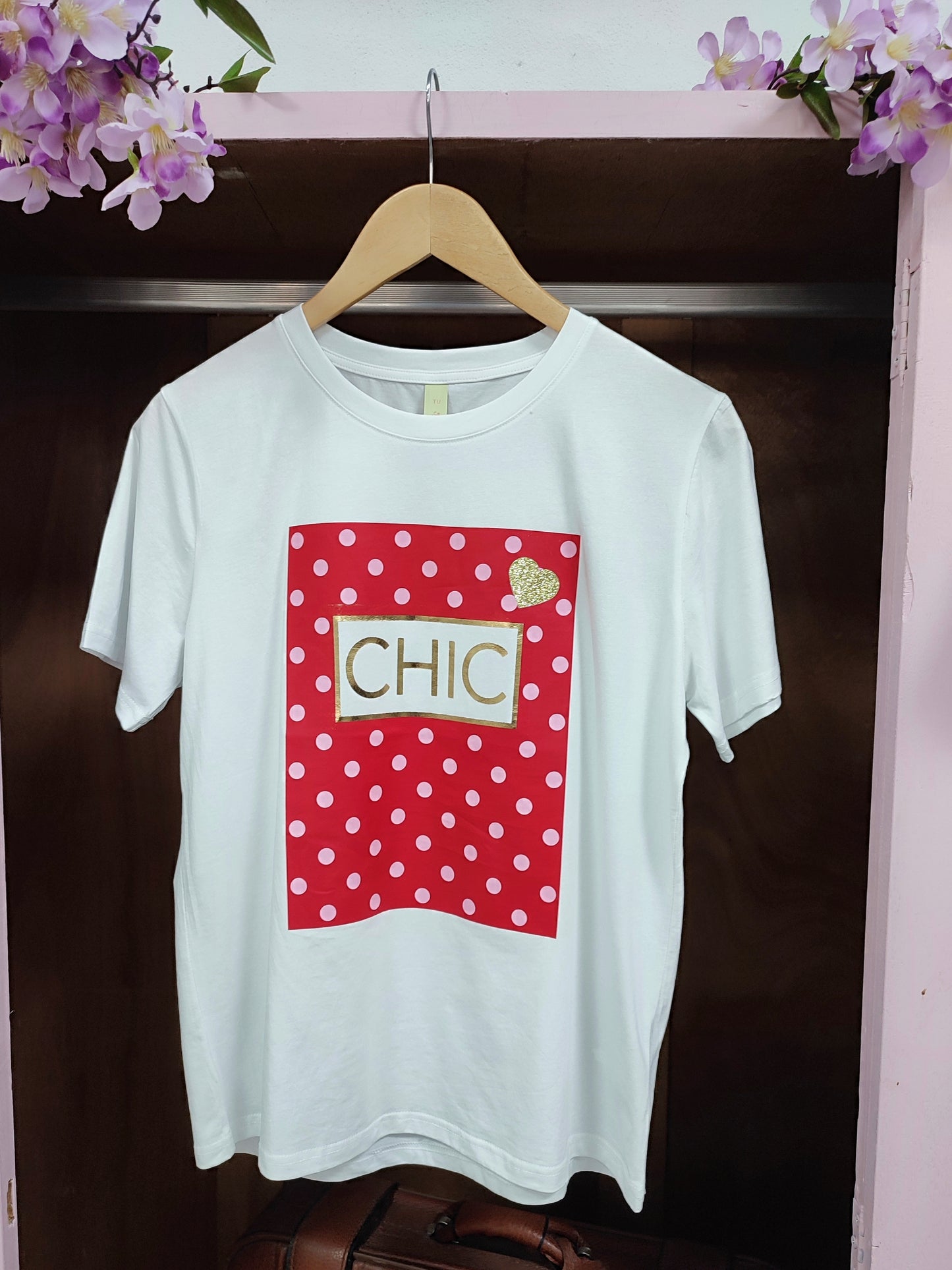 Camiseta Chic Lunares Roja