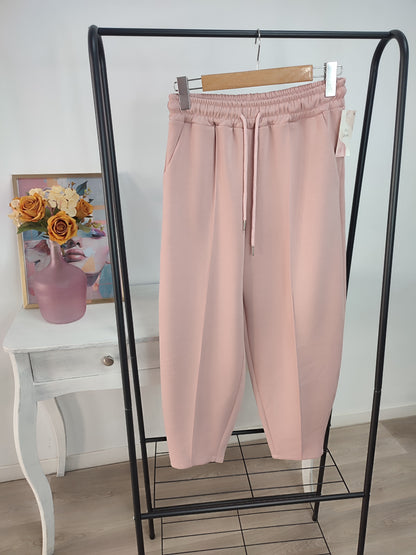 Pantalón globo Zara rosa palo