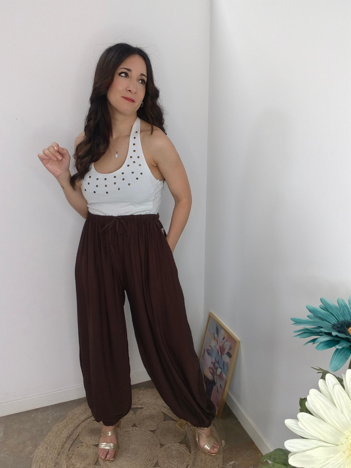 Pantalón Bombacho Chocolate