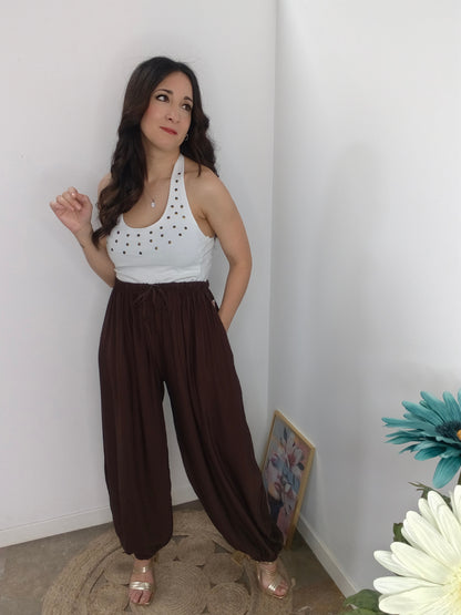 Pantalón Bombacho Chocolate