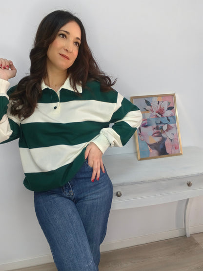 Sudadera Cuello Polo