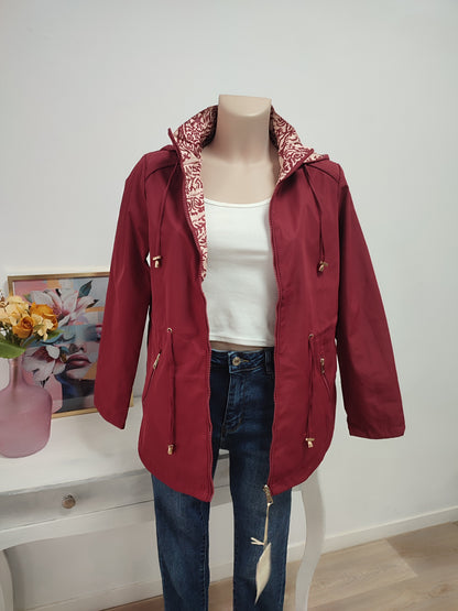 Parka reversible burdeos