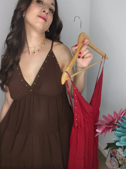 Vestido Nabila Tachas