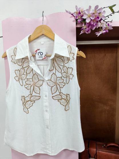 Blusa Florencia Bordada Blanca
