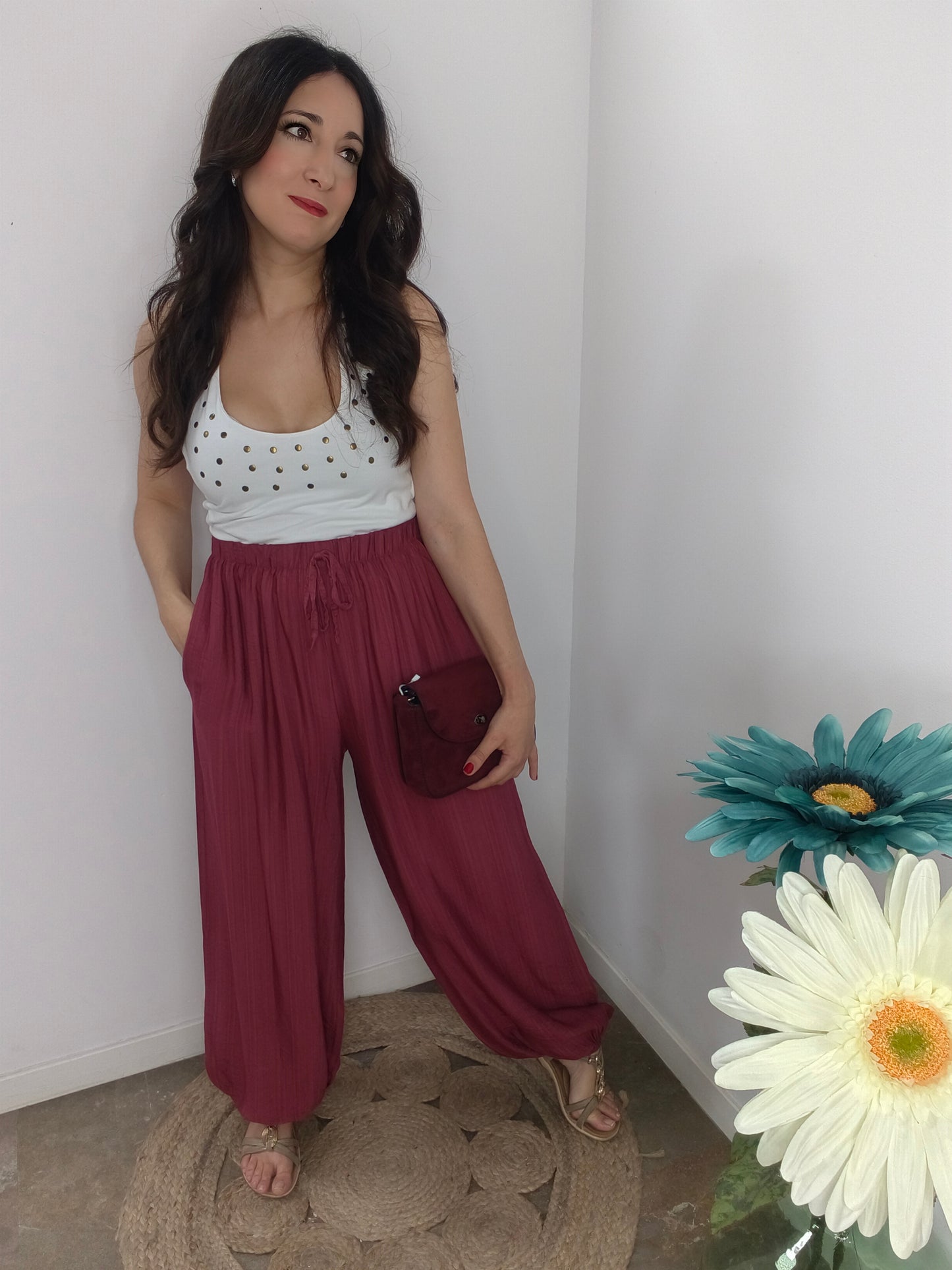 Pantalón Bombacho Cereza