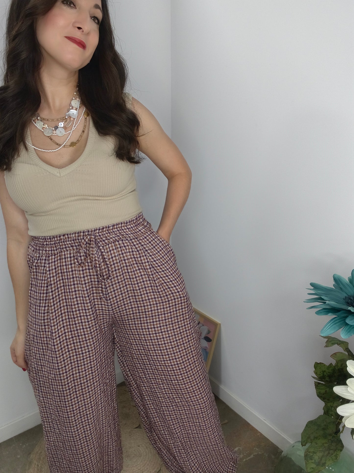 Pantalón Balloon Cuadros