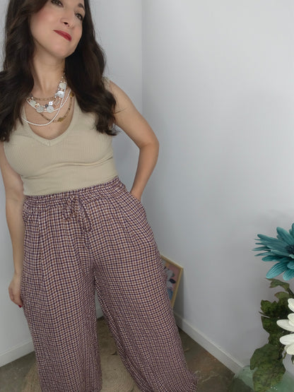 Pantalón Balloon Cuadros