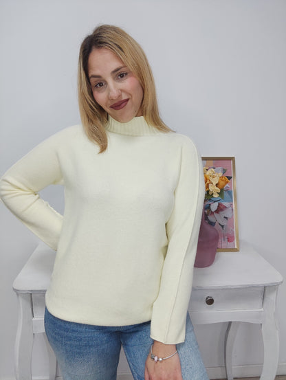 Jersey Sofía semi cisne amarillo mantequilla