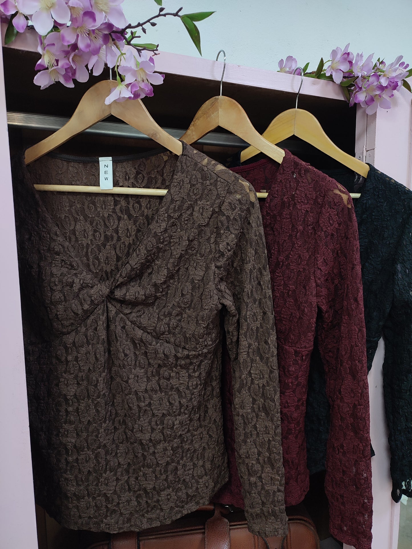 Camiseta efecto encaje