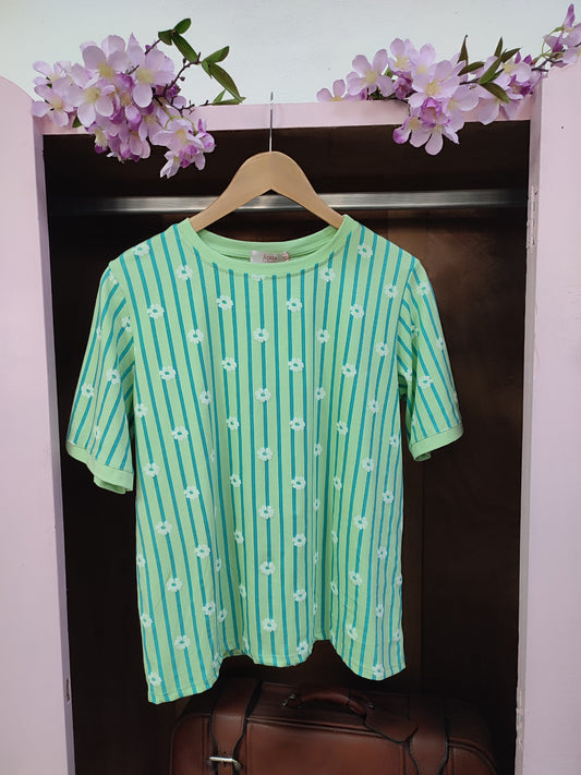 CAMISETA MARGARITAS VERDE FLOUR