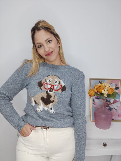 Jersey perrito chic gris