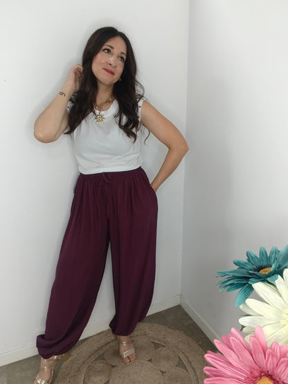 Pantalón Aladín burdeos