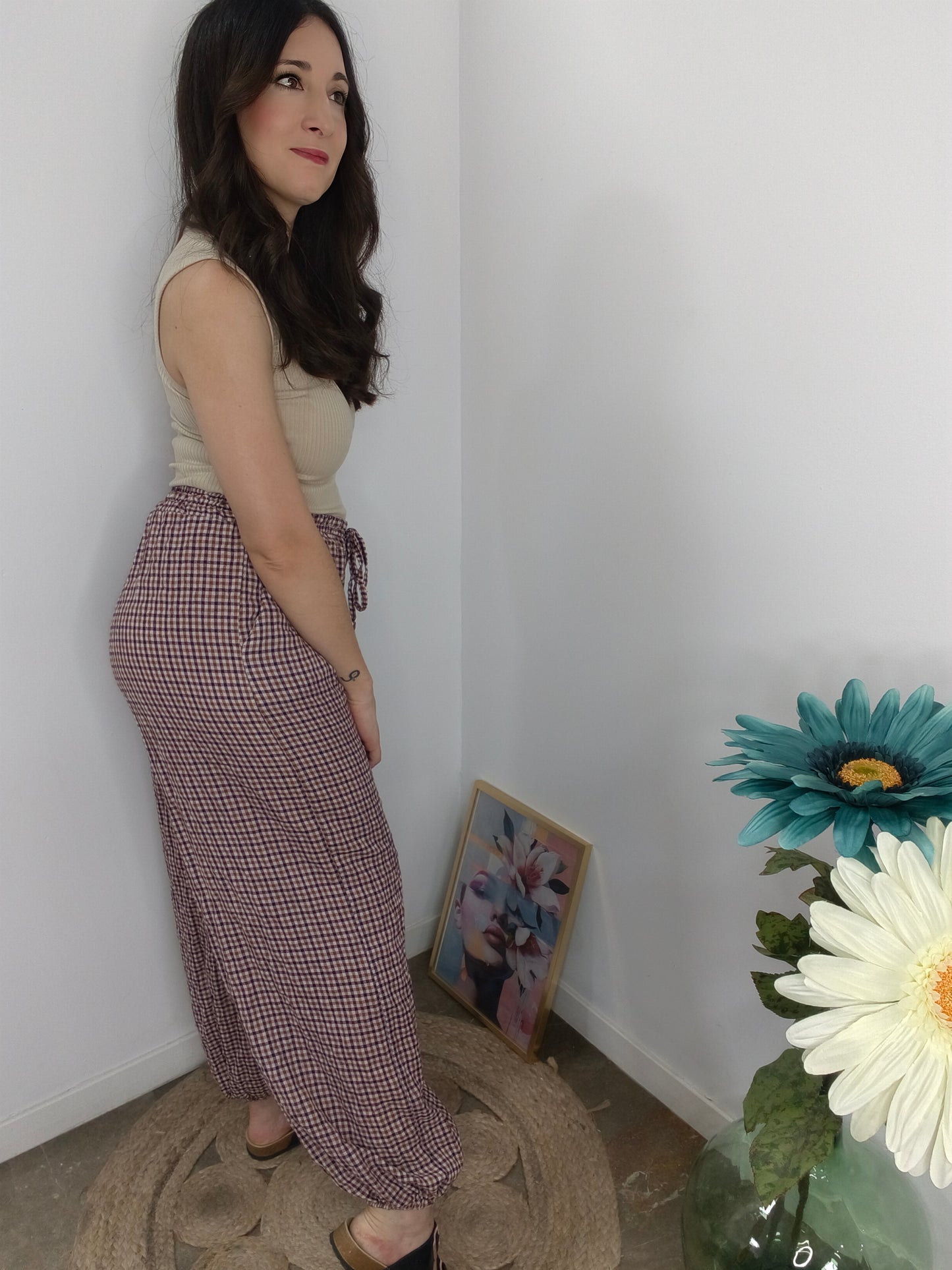 Pantalón Balloon Cuadros