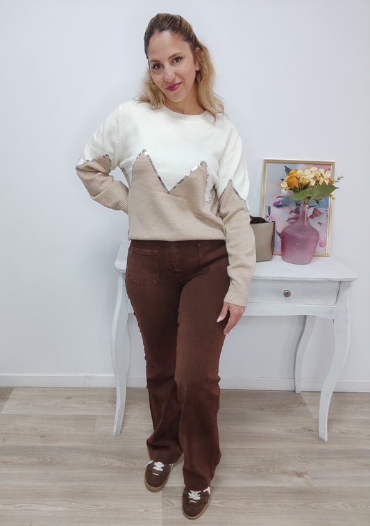 Vaquero wide leg chocolate