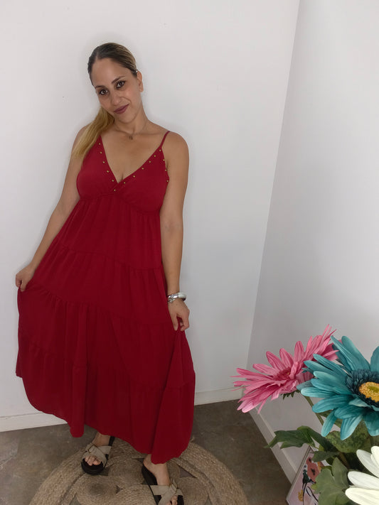 Vestido Nabila Tachas