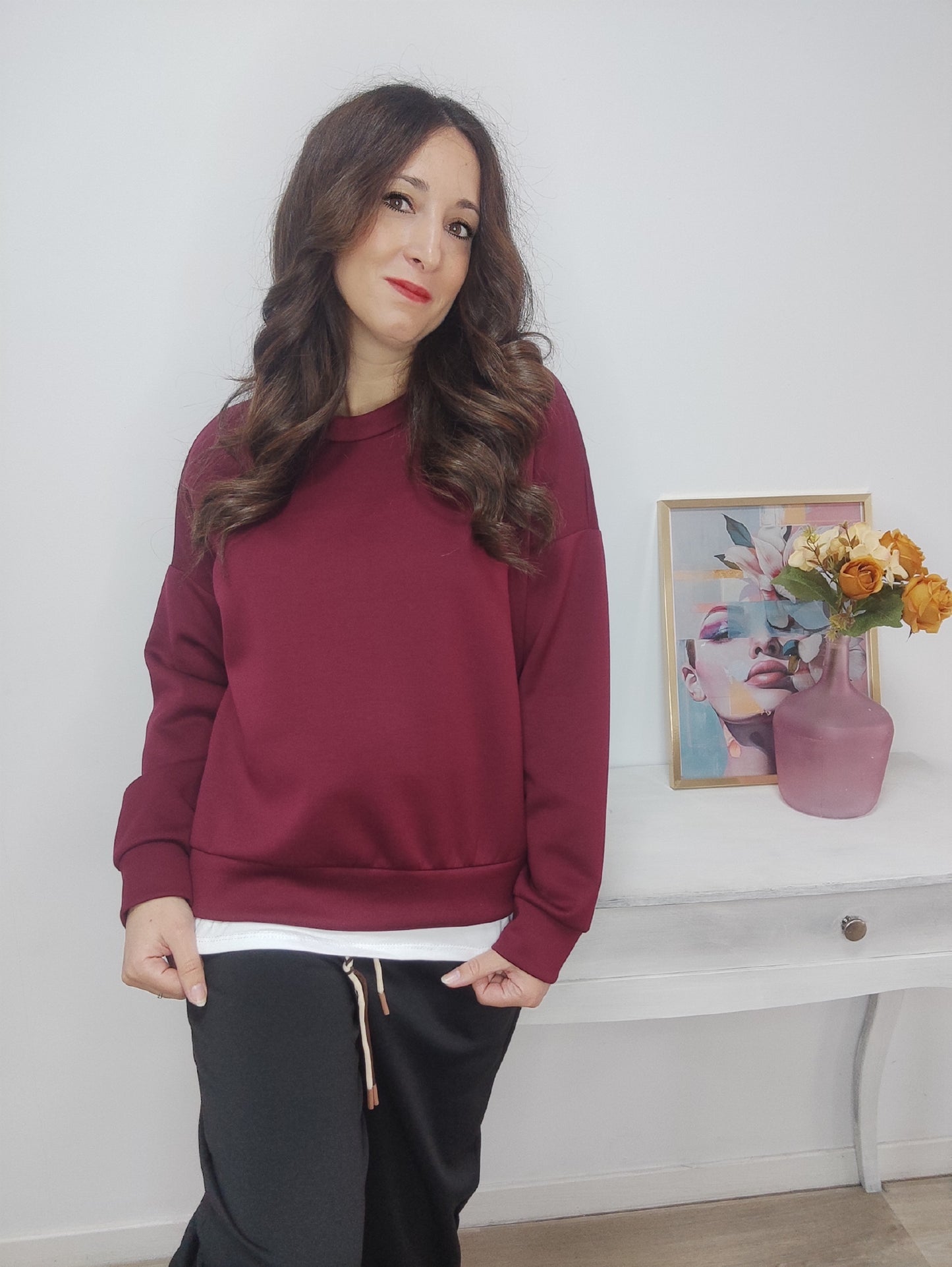 Sudadera Mery burdeos