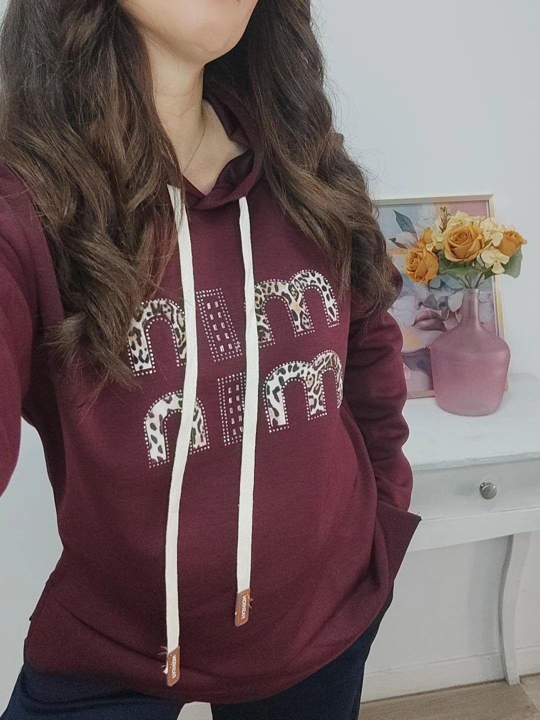 Sudadera min min burdeos