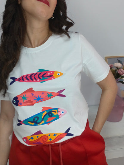Camiseta peces fantasía