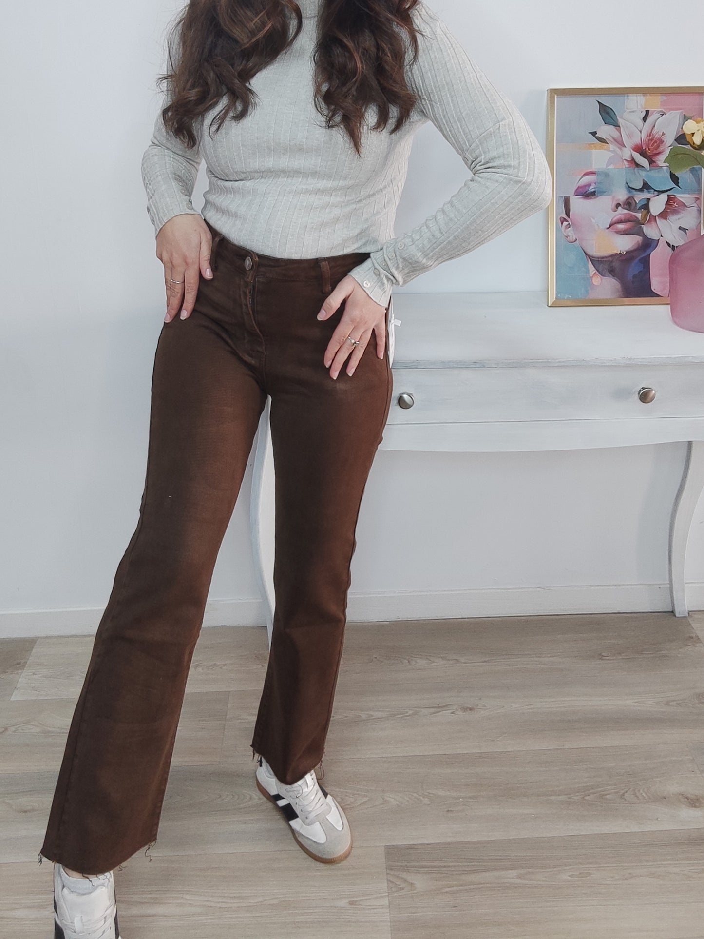 Jeans flare chocolate