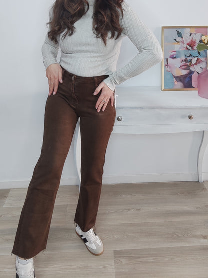 Jeans flare chocolate
