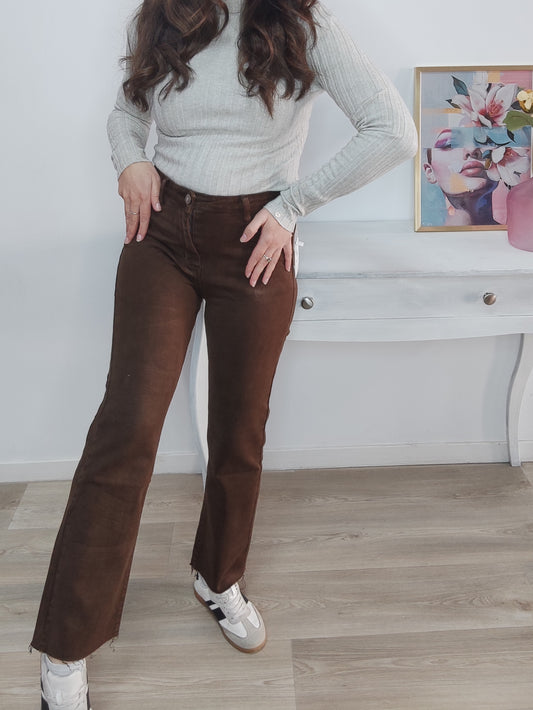 Jeans flare chocolate