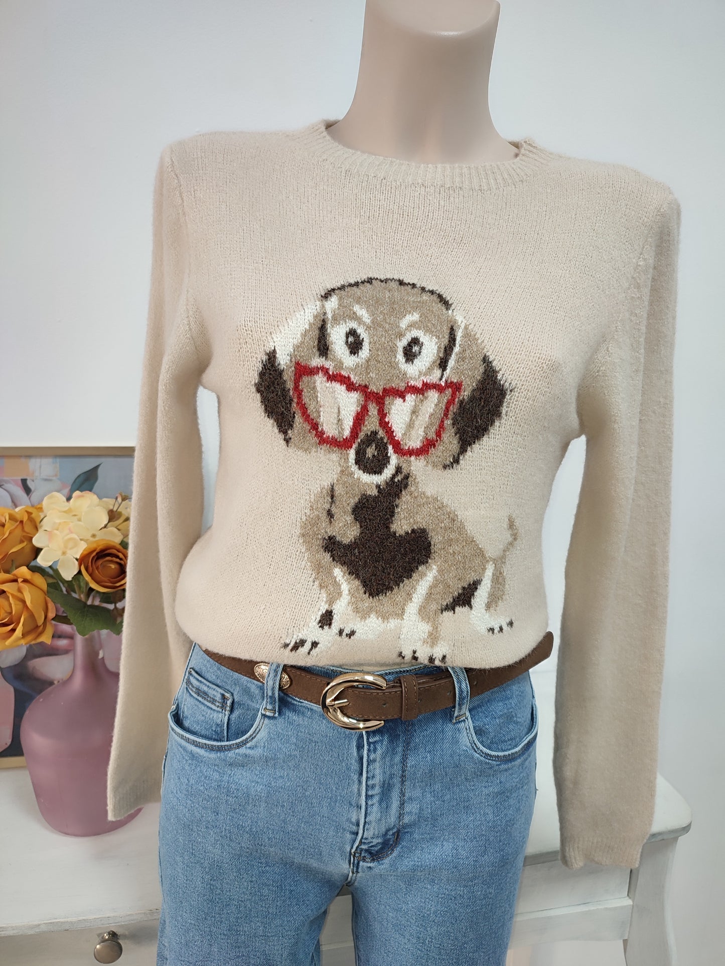 Jersey perrito chic beig