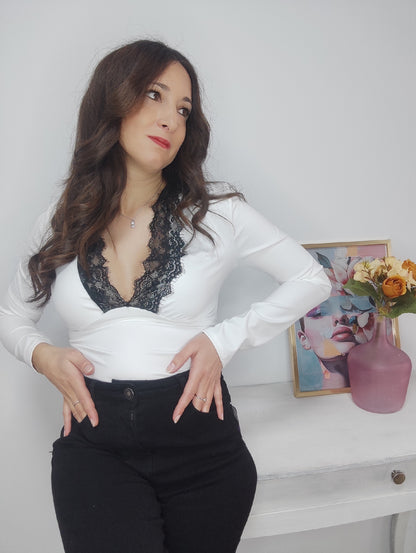 Body blanco encaje