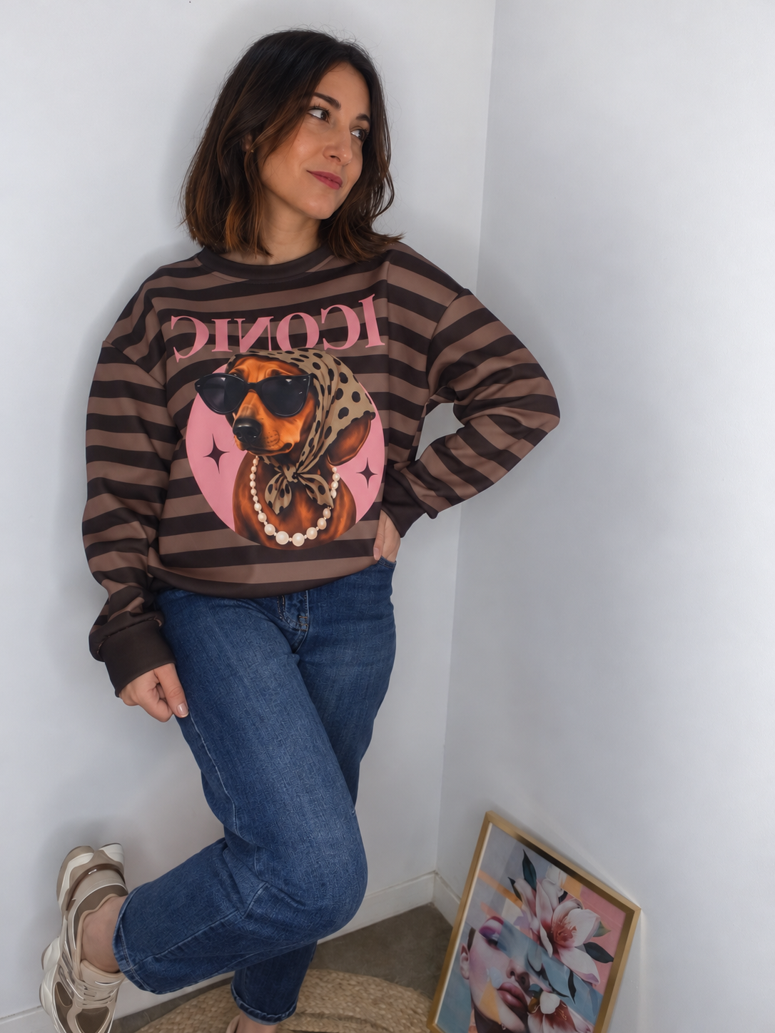 Sudadera Iconic Marrón