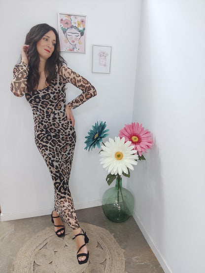 Vestido animal print